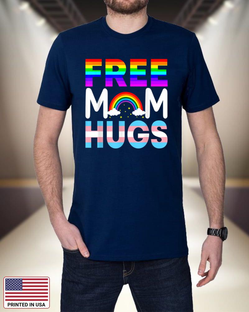 Free Mom Hugs Tshirt Rainbow LGBT Lesbian Gay Pride Month_1 uRoBe