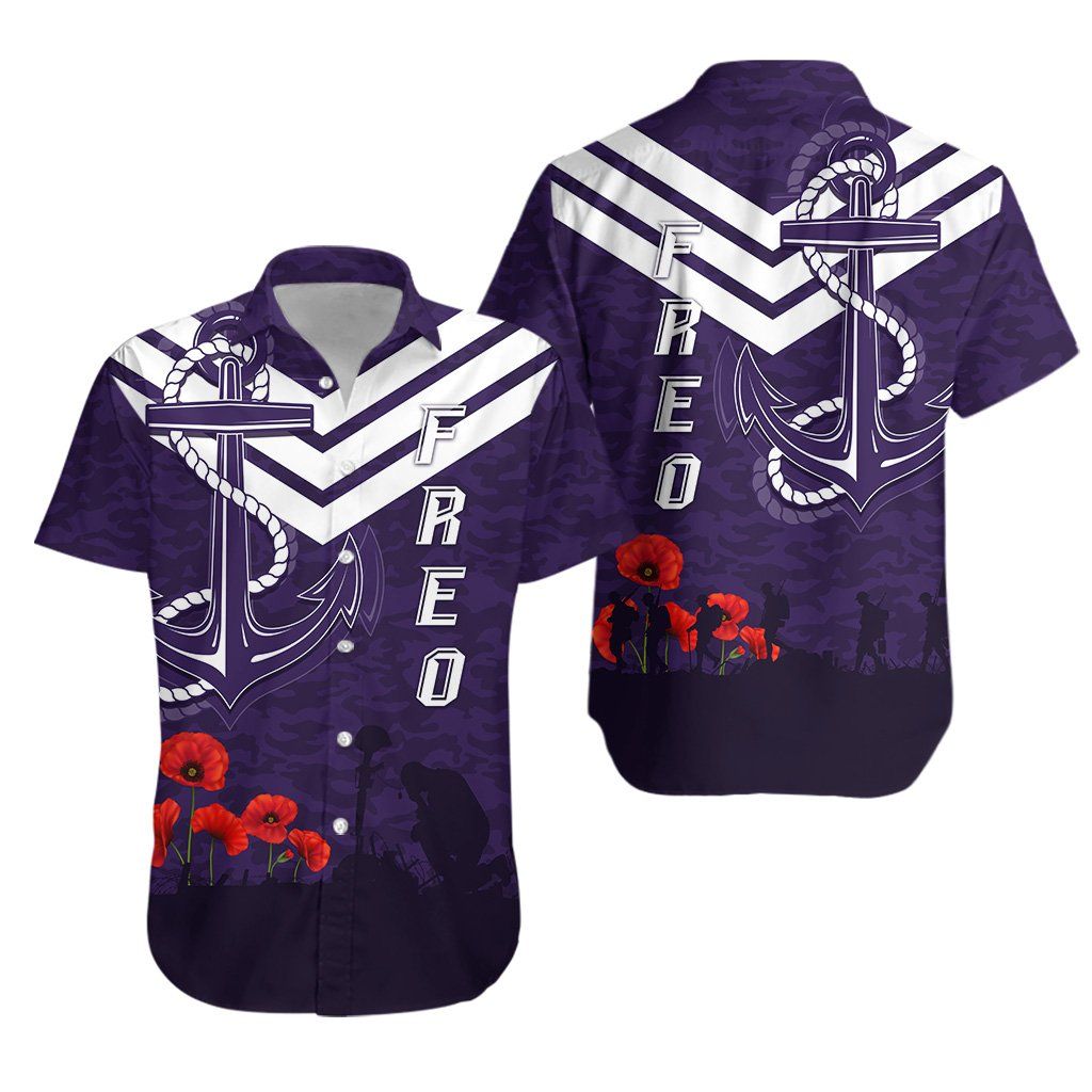 Fremantle Hawaiian Shirt Freo Anzac Day Th5