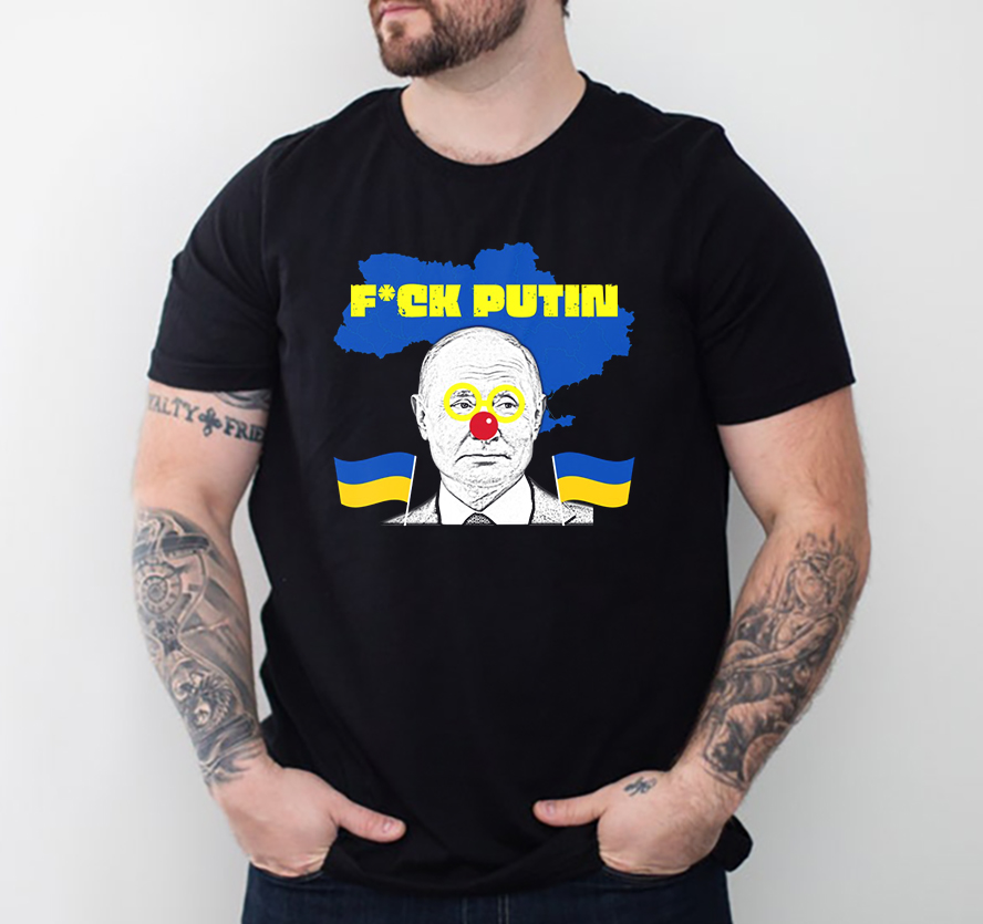 Fuck Putin Meme Ukraine Flag T-Shirt