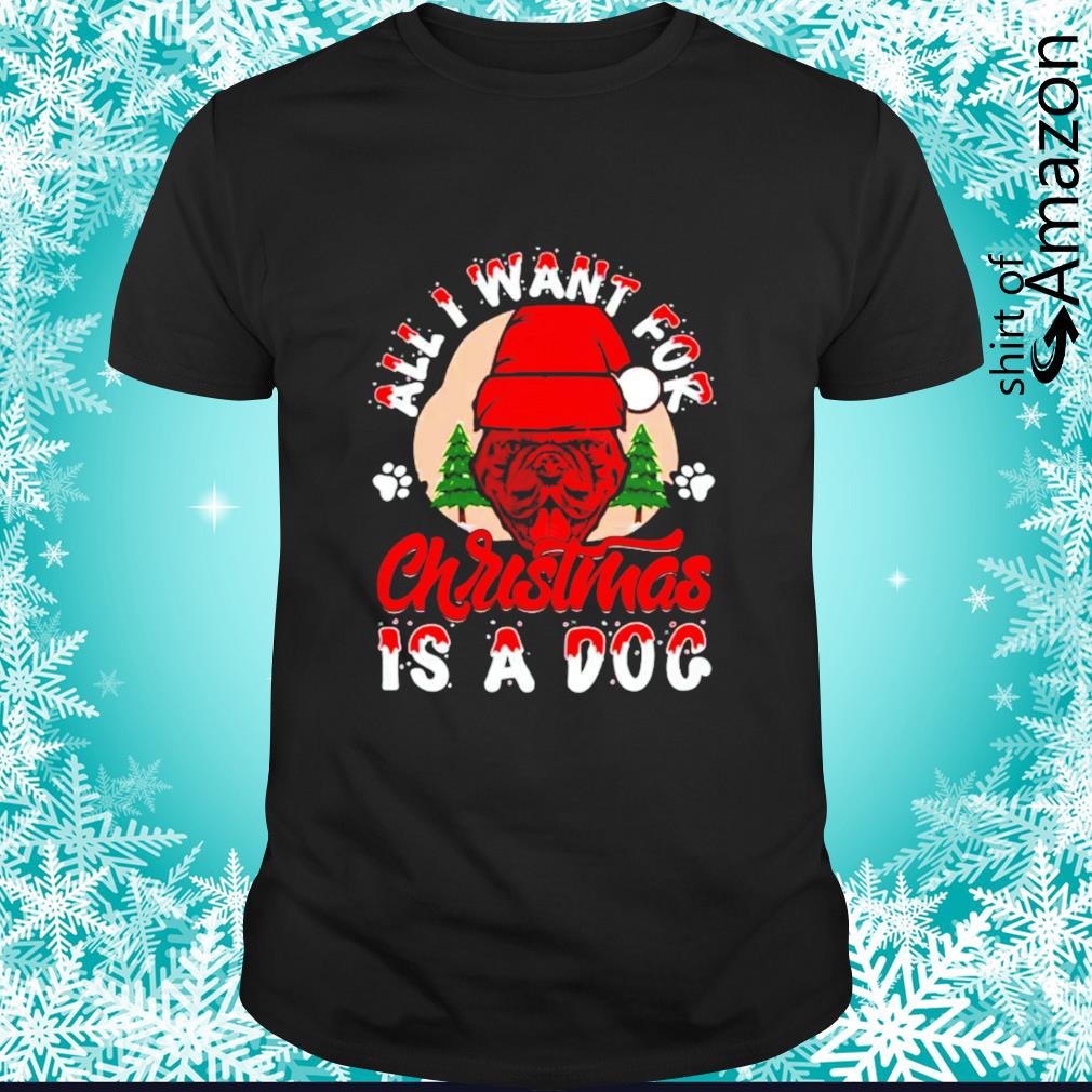 Funny all I want for Christmas is a dog t-shirt