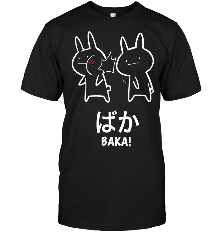 Funny Anime Baka Rabbit Slap – Baka Japanese Tee