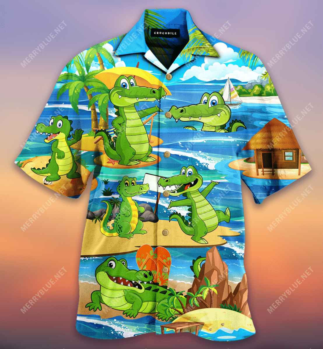 Funny Crocodiles Hawaiian Shirt