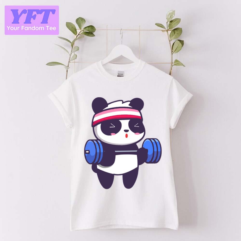Funny Cute Panda Training Workout Training Unisex T-Shirt