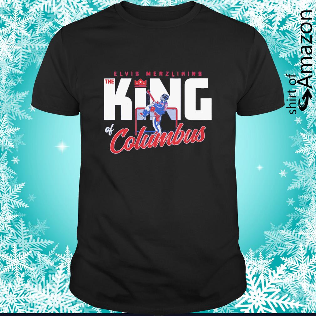 Funny elvis Merzlikins The King of Columbus t-shirt