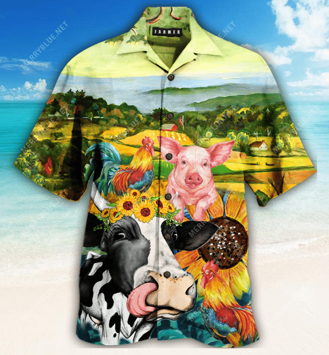Funny Farmer Unisex Hawaiian Shirt