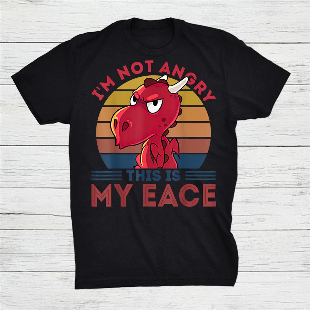 Funny Grumpy Dragon I’m Not Angry This Is My Face Shirt