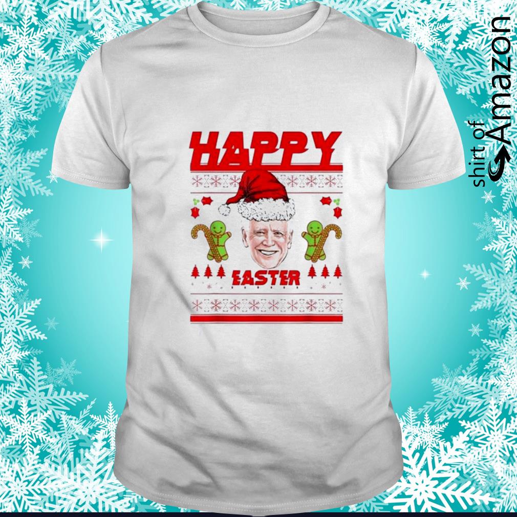 Funny Happy Easter Santa Joe Biden Ugly Christmas t-shirt