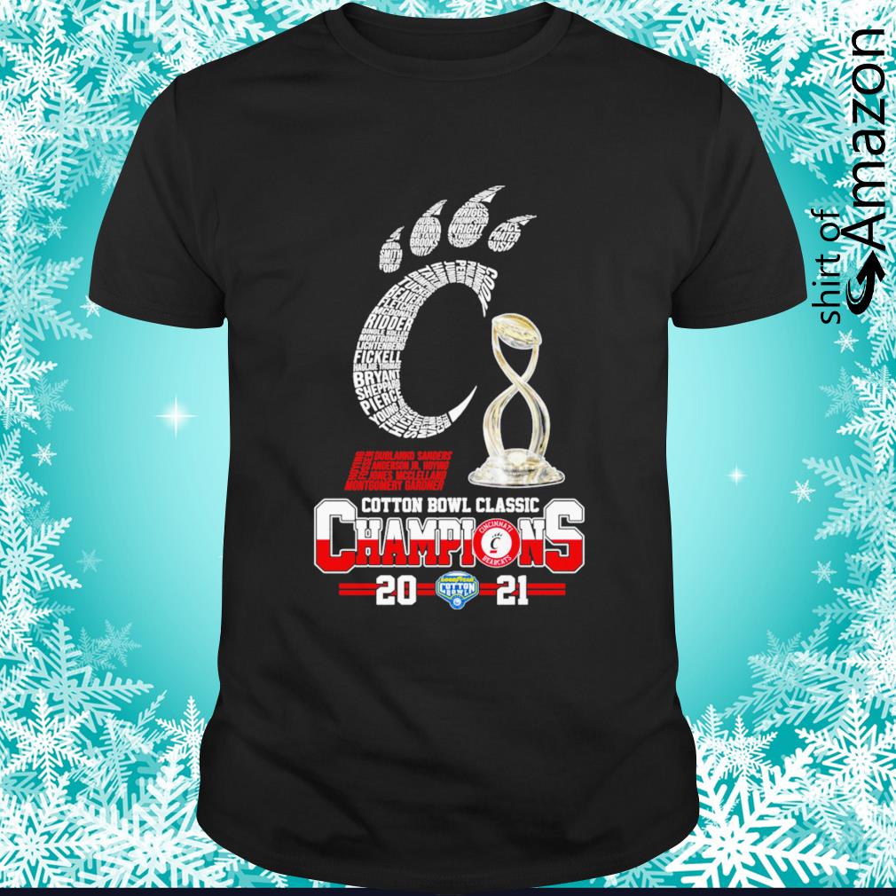 Funny HOT Cincinnati Bearcats Cotton Bowl Classic Champions 2021 t-shirt