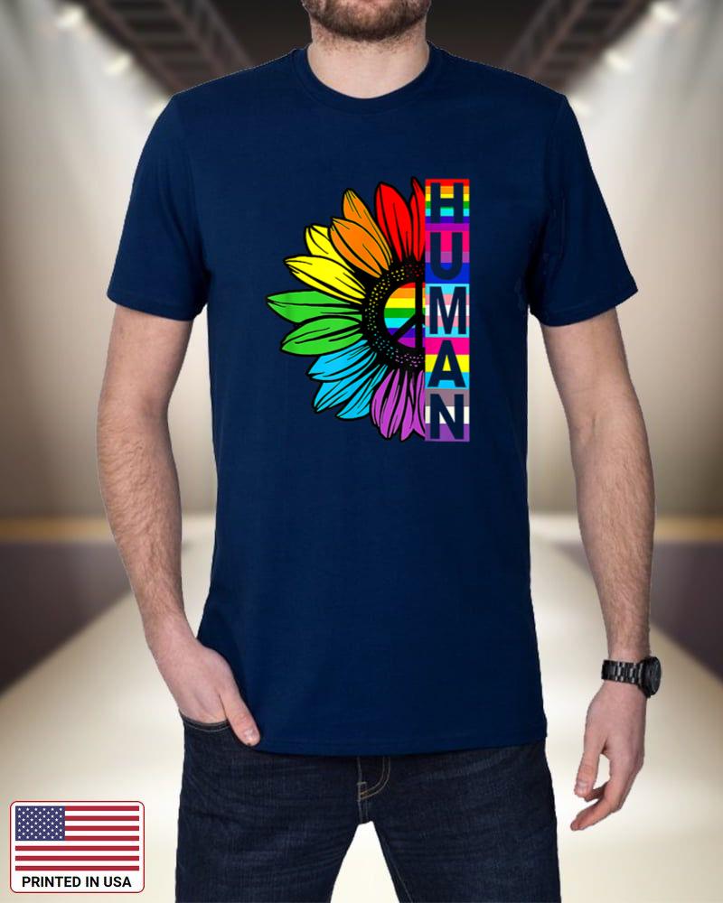 Funny HUMAN Sunflower LGBT Flag Gay 5kM5X