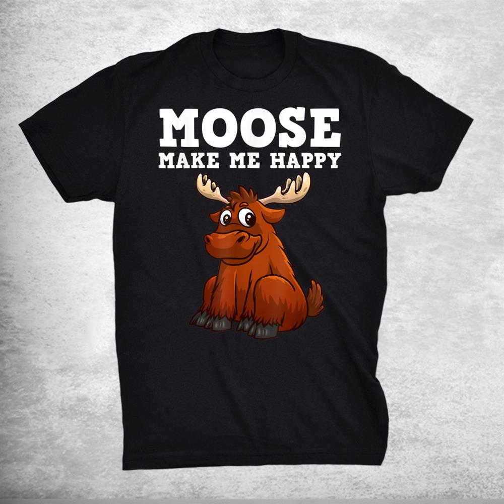 Funny Moose For Kids Boys Girls Antler Fallow Deer Animal Shirt