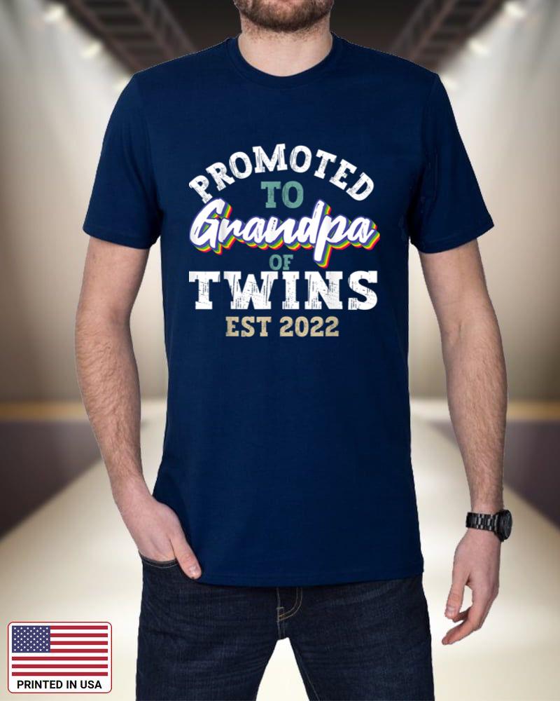 Funny Promoted To Grandpa Of Twins Est 2022 6AvAL