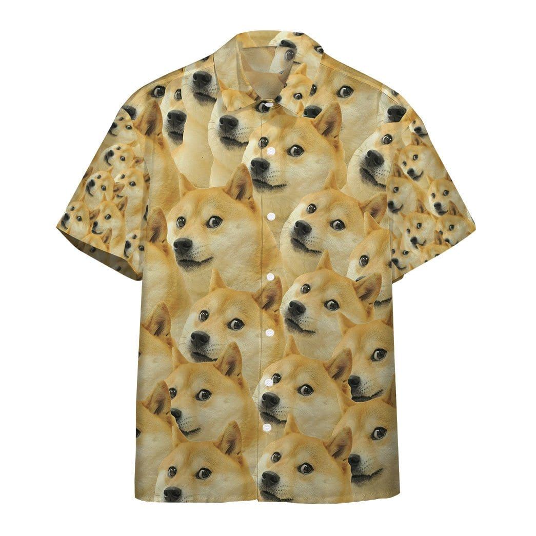 Funny Shiba Inu Meme Unisex Hawaiian Shirts