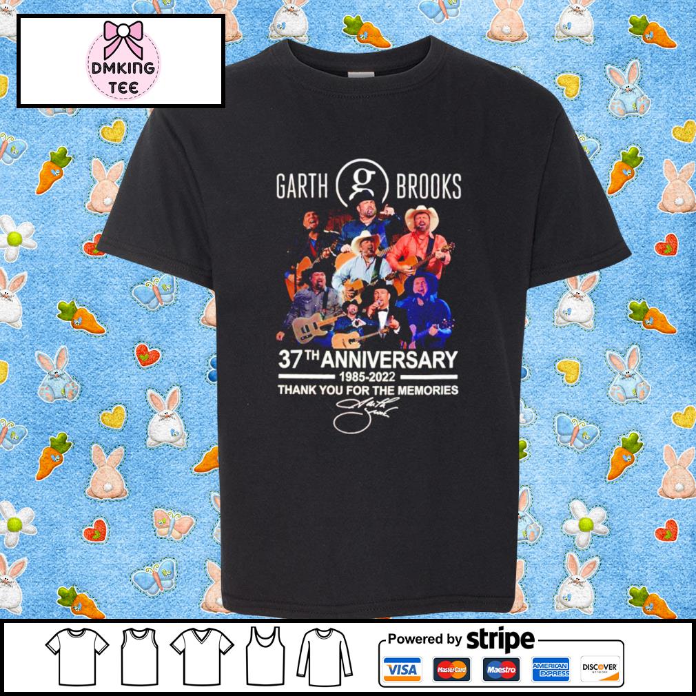 Garth Brooks 37th Anniversary 1985-2022 Signatures Thank You For The Memories Shirt