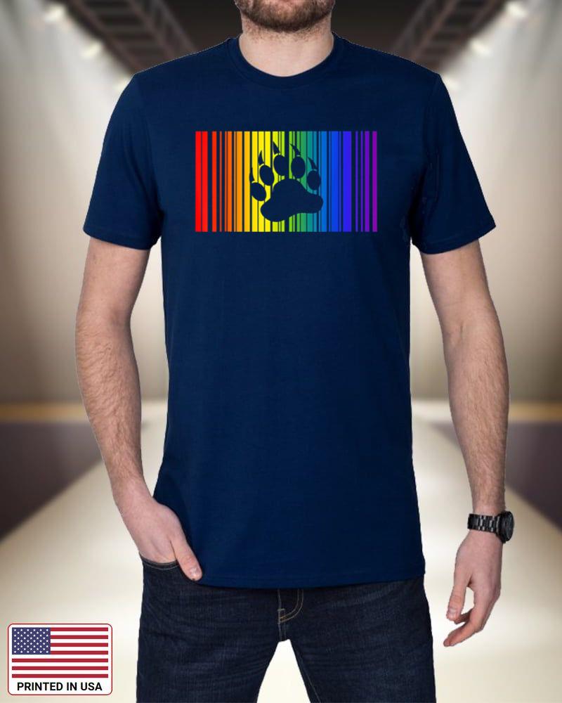 Gay Bear T-Shirt - LGBT Paw Barcode Q7Ufu