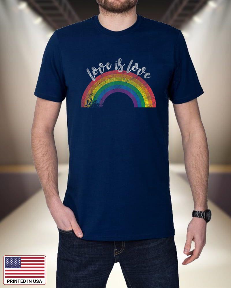 Gay Pride Vintage Rainbow LGBT Love Is Love cEUBo
