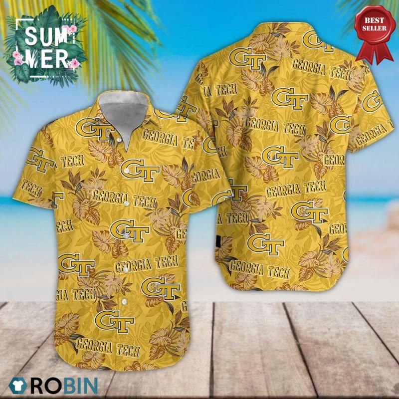 Georgia Tech Yellow Jackets Aloha Shirt Hawaii Shirt