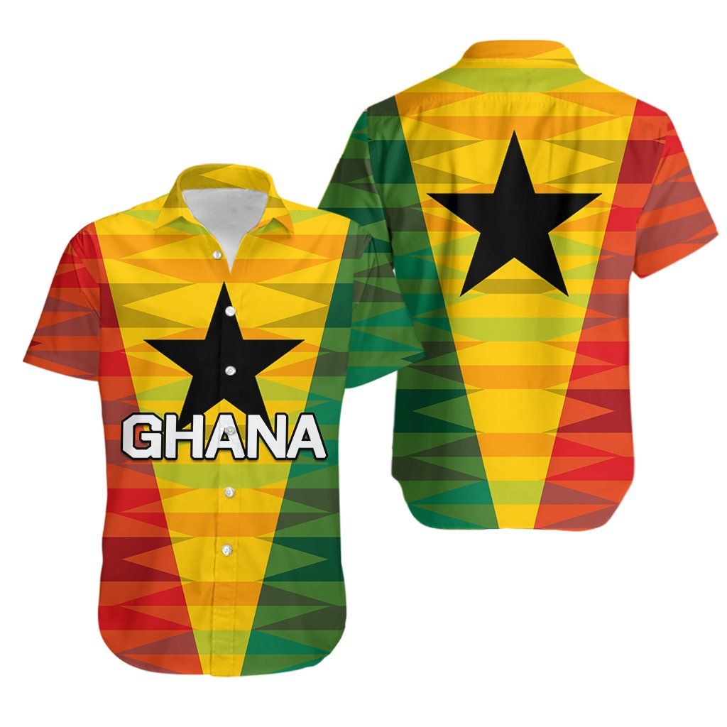Ghana Flag Rugby Hawaiian Shirt Th4