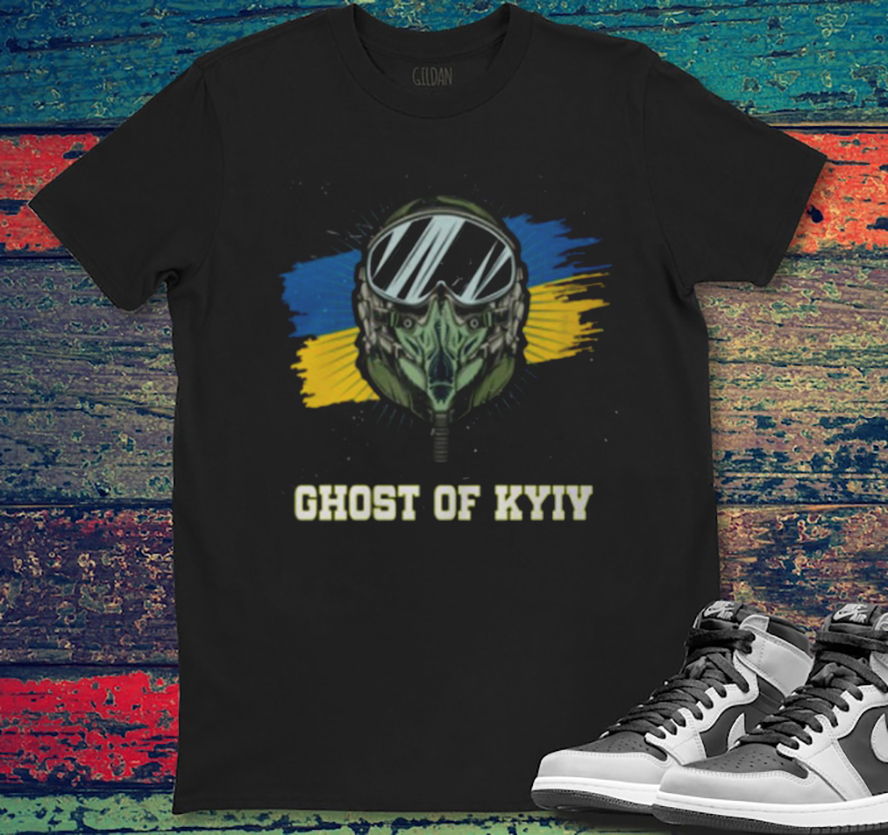 Ghost Of KYIV Flag Ukraina T-Shirt