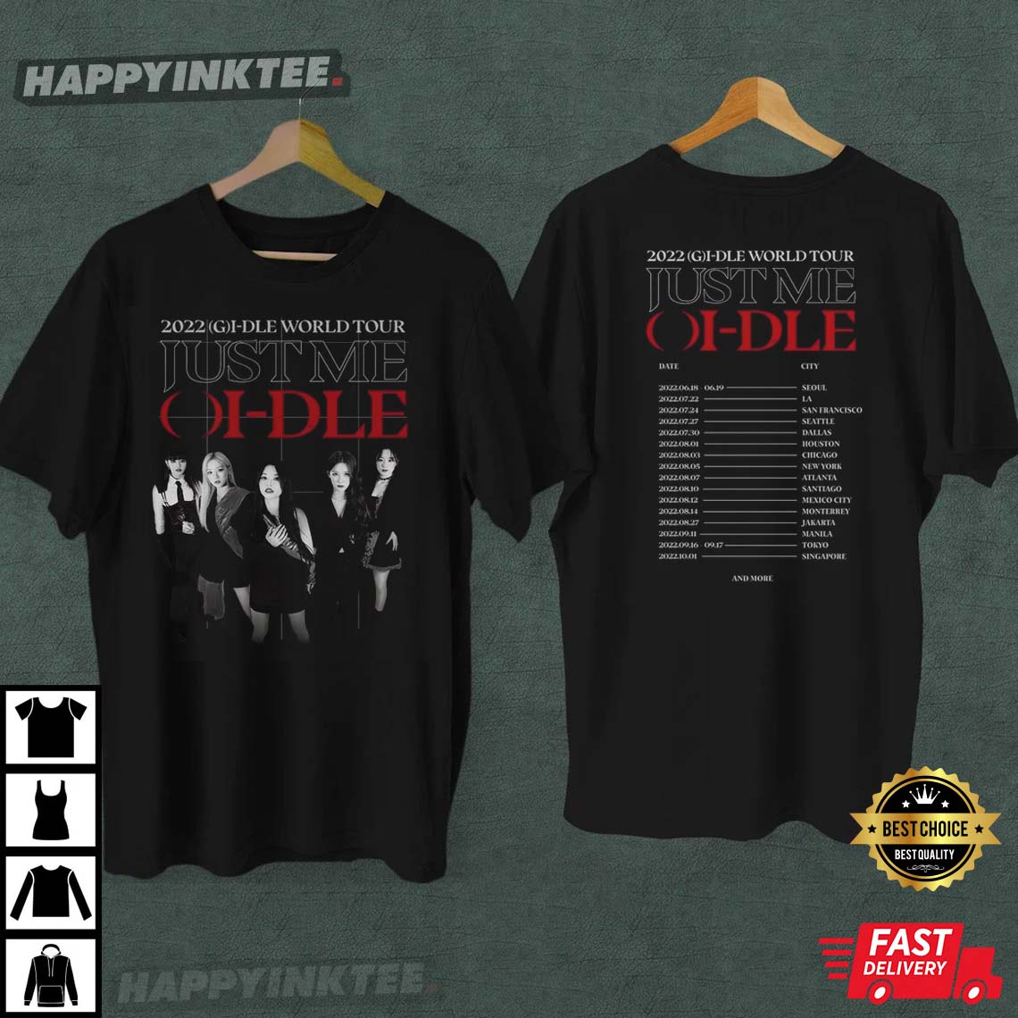 GIDLE Just Me World Tour 2022 Gift For Fan T-Shirt