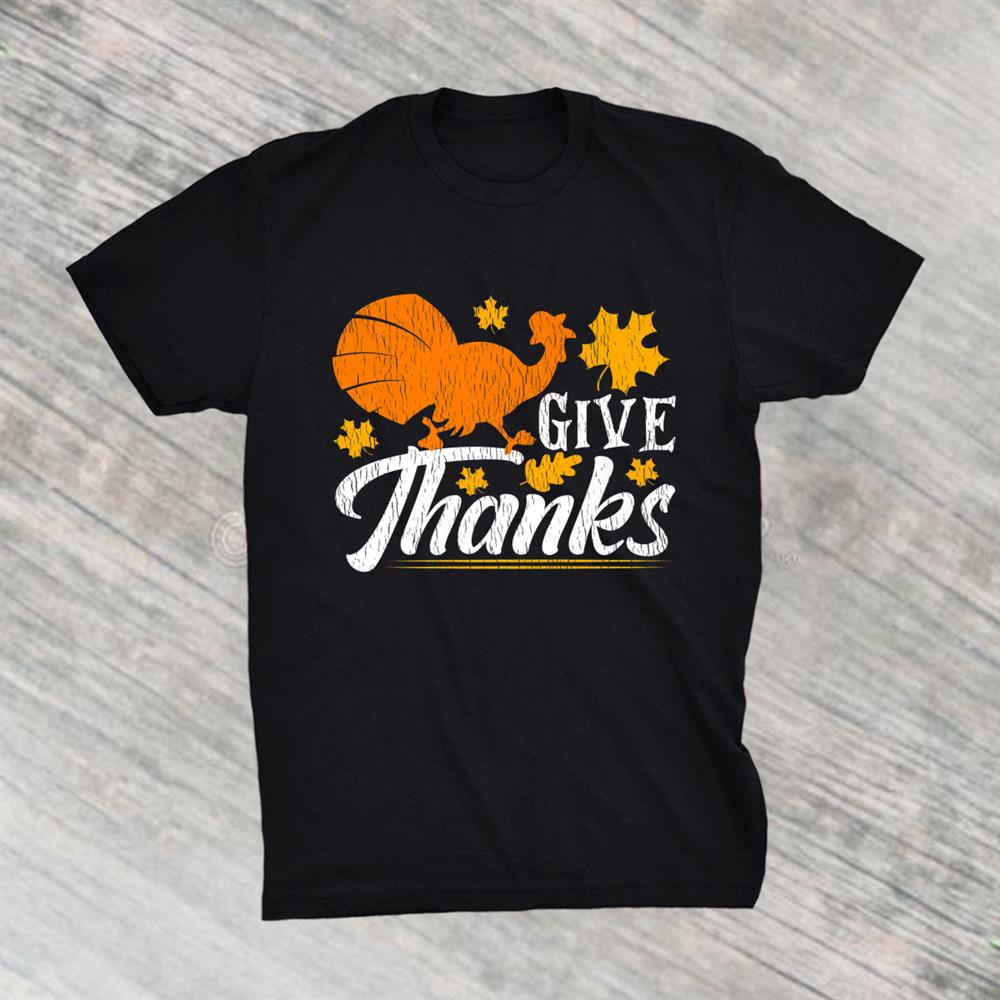 Give Thanks Turkey Day Thanksgiving Family Matching Vintage Shirt