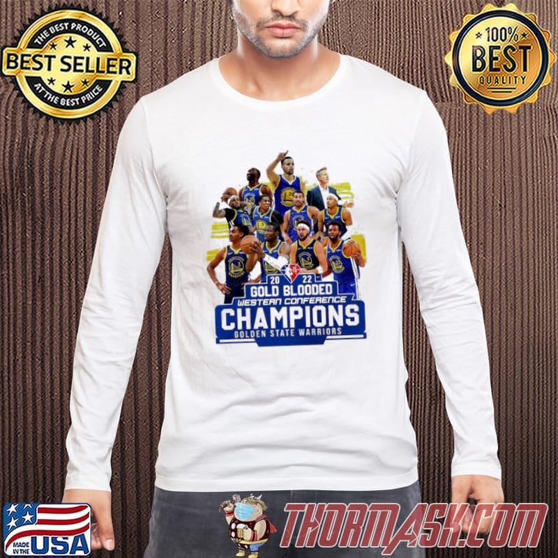 Golden state warriors 2022 gold blooded western conference champions shirt