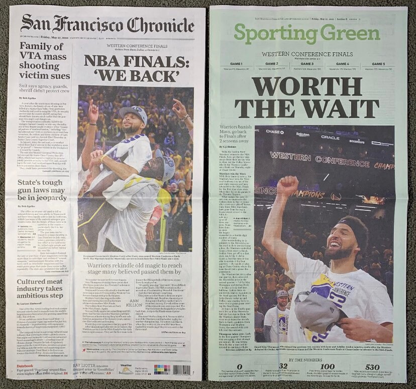 Golden State Warriors Finals 2022 Western Conference Champions San Francisco Chronicle Full Issue 52722