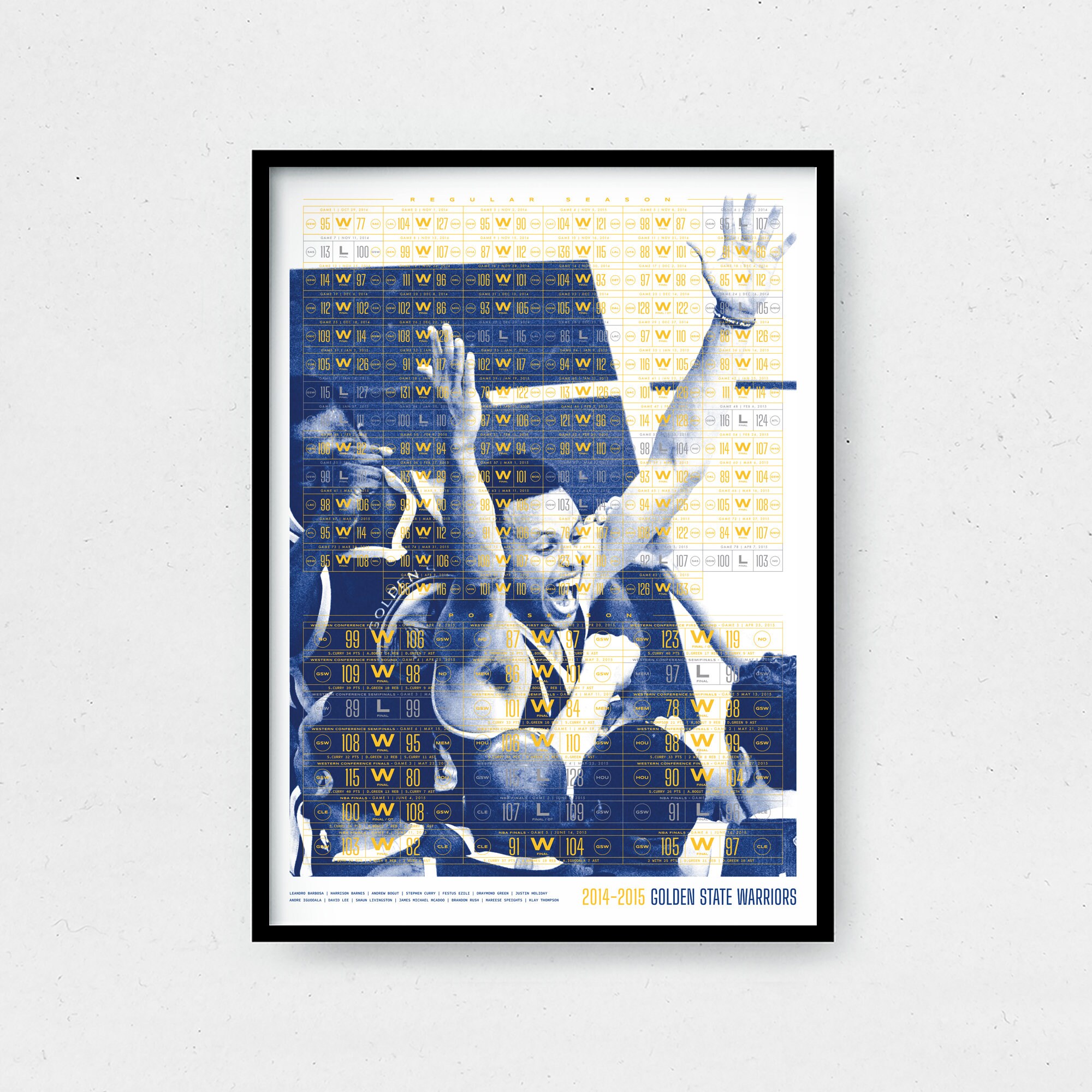 Golden State Warriors poster print - Steph Curry  2014-2015 NBA season