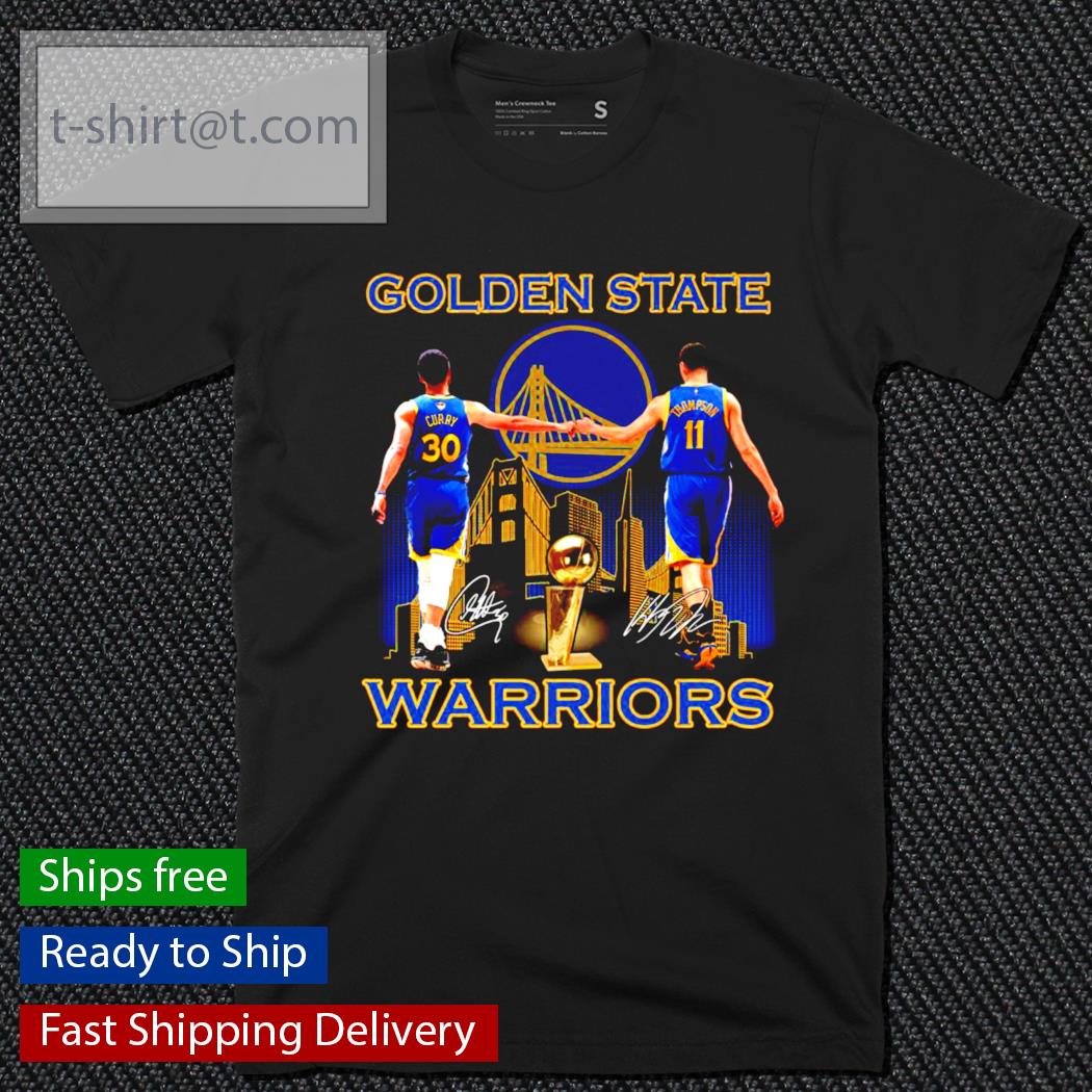 Golden State Warriors Stephen Curry vs Klay Thompson signatures shirt