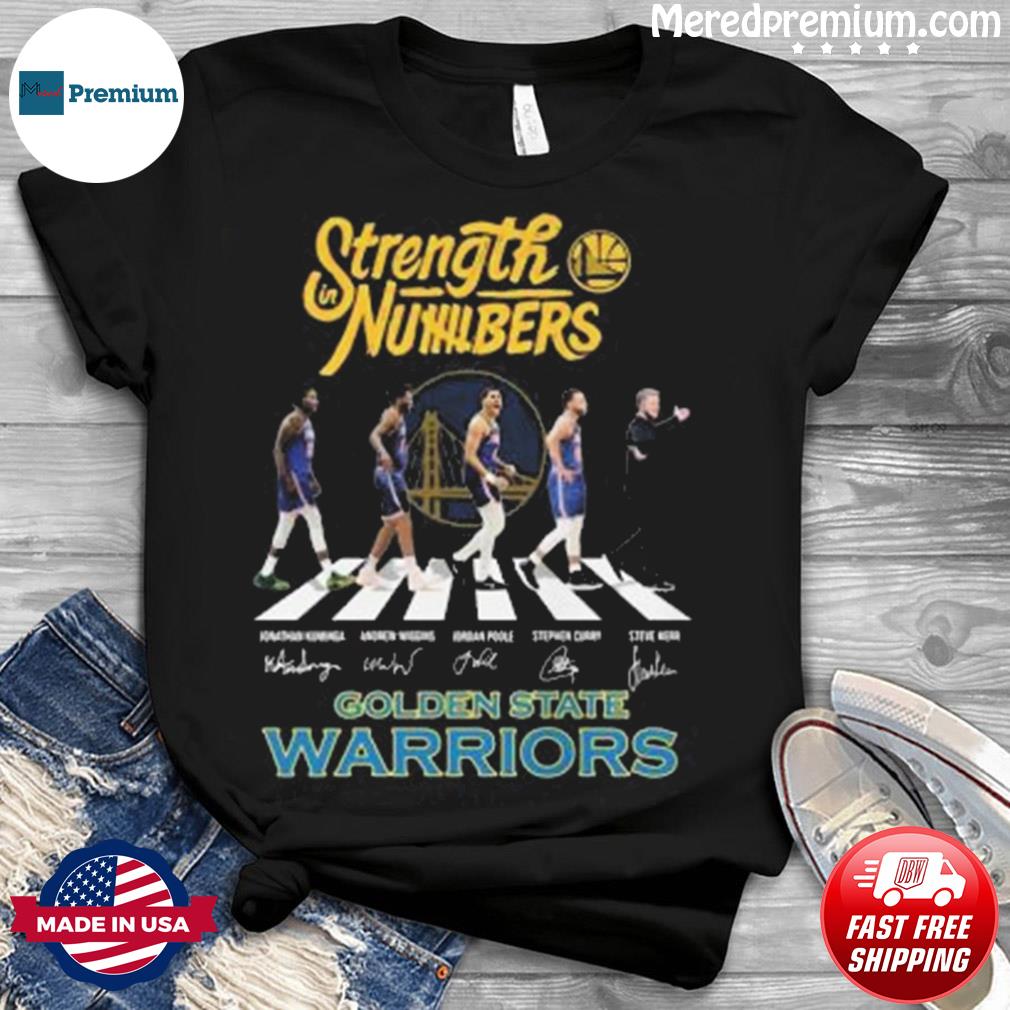 Golden State Warriors Strength Numbers Abbey Road Signatures 2022 Shirt
