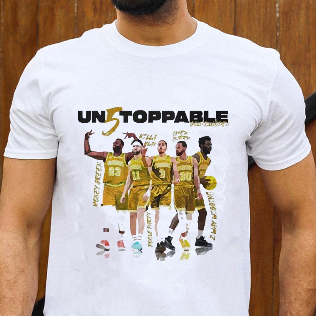 Golden State Warriors Unstoppable Gold Blooded signatures shirt