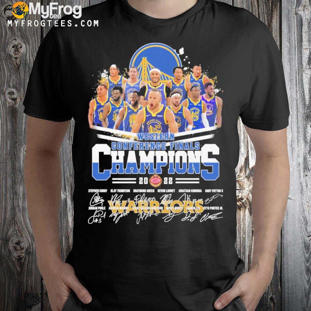 Golden state warriors western conference finals champions 2022 signatures shirt