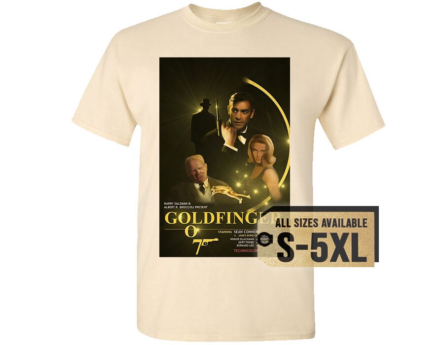 Goldfinger 1964 James Bond V12 Poster Men T Shirt Natural White Grey all sizes S-5XL