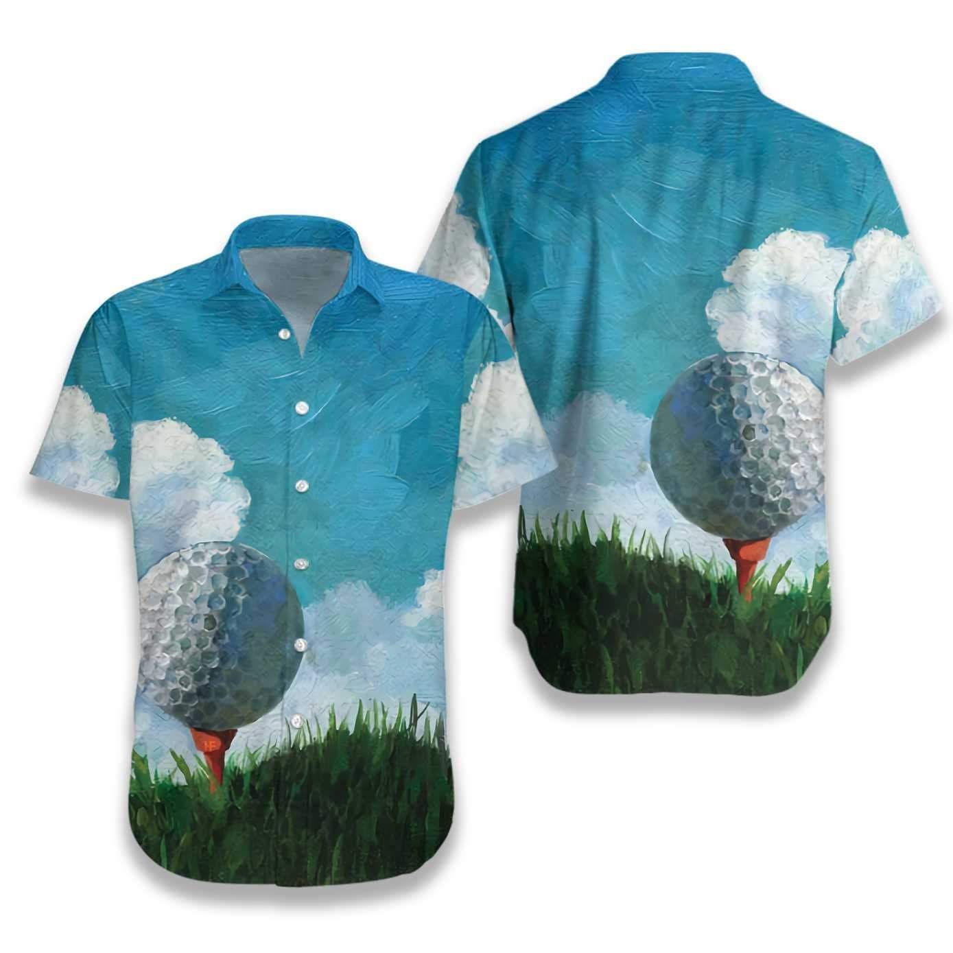 Golf Ball Canvas Ez14 0812 Hawaiian Shirt