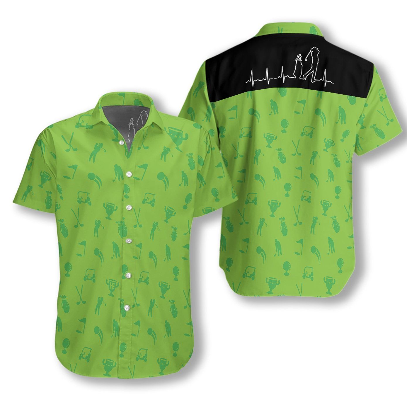 Golf Heartbeat Lifeline Ez14 1512 Hawaiian Shirt