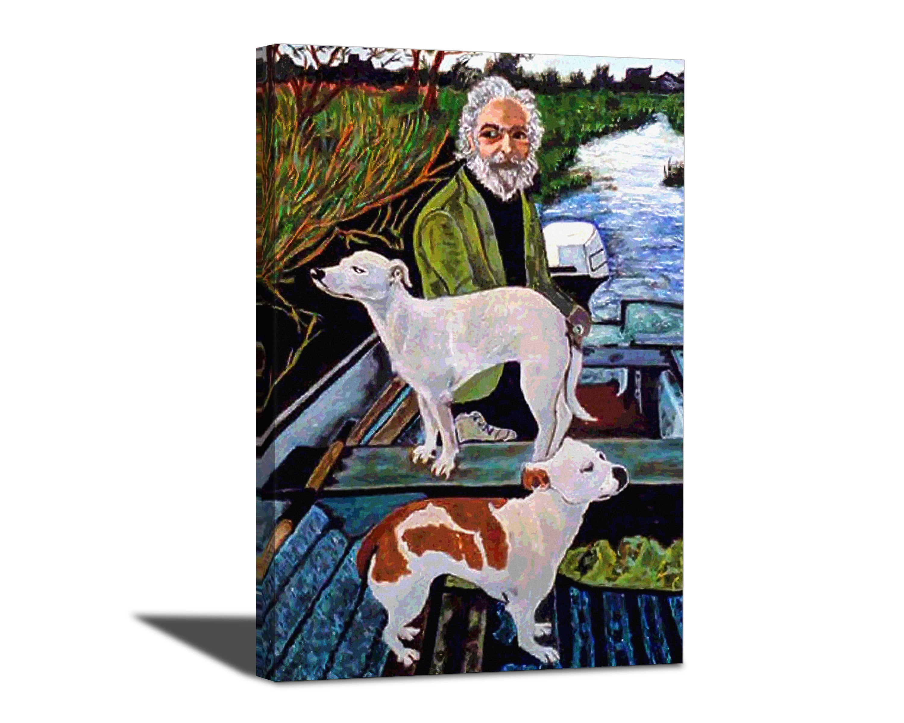 Goodfellas Painting Wall Art Canvas, Whaddaya Want, Man and Dog Portrait Print, National Geographic Poster Wall Decor
