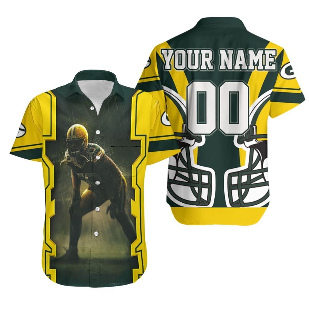 Green Bay Packers A. J. Hawk 50 For Fans Personalized Hawaiian Shirt