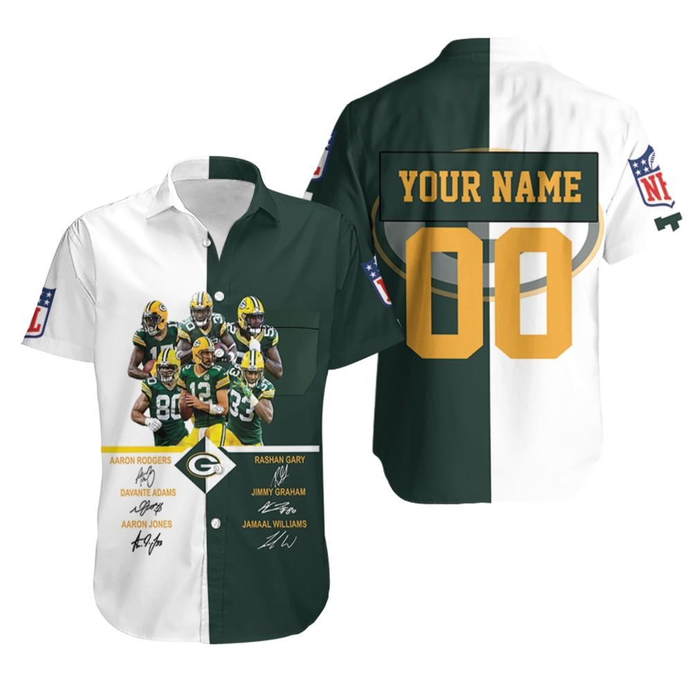 Green Bay Packers Signed Fan 3d Personalized 1 Hawaiian Shirt