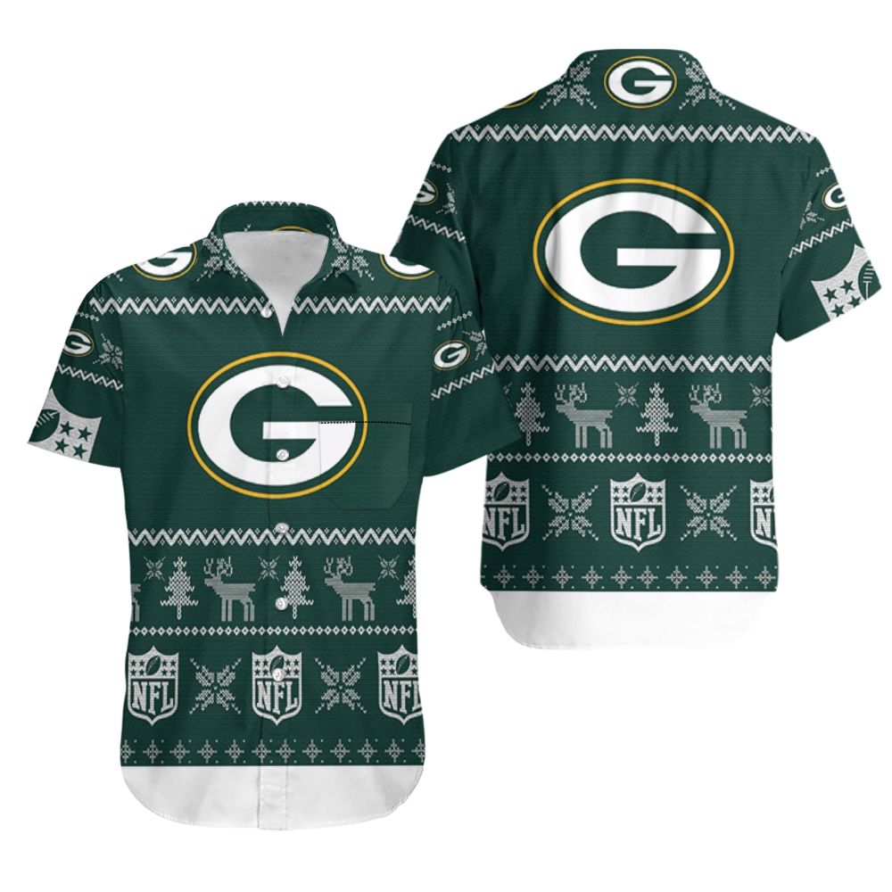 Green Bay Packers Ugly Sweatshirt Christmas 3D Hawaiian Shirt