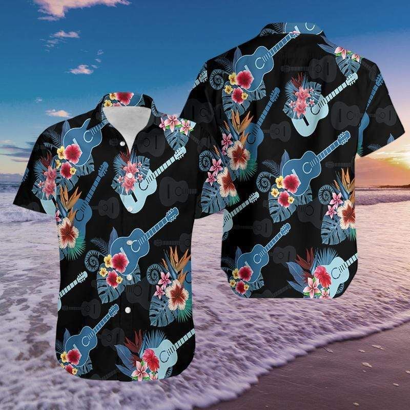 Guitar Aloha Tropical Hawaiian Shirts 3D #112DH