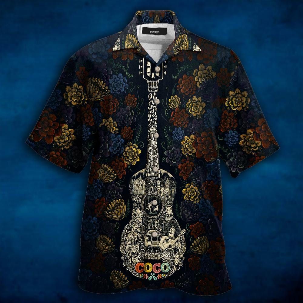 Guitar Coco Art Spruce Hawaiian Unisex Aloha Shirts #DH