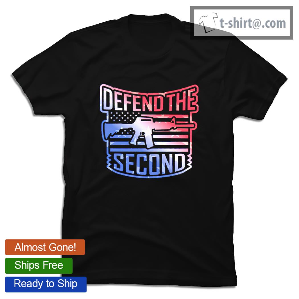 Gun defend the second American flag shirt