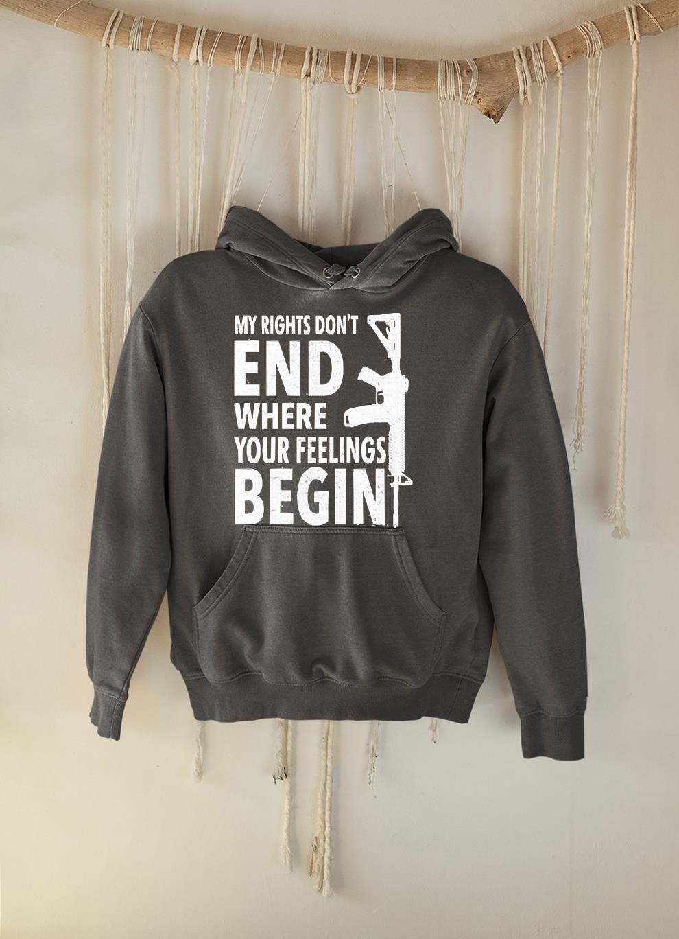 Gun My rights don’t end where your feelings begin shirt