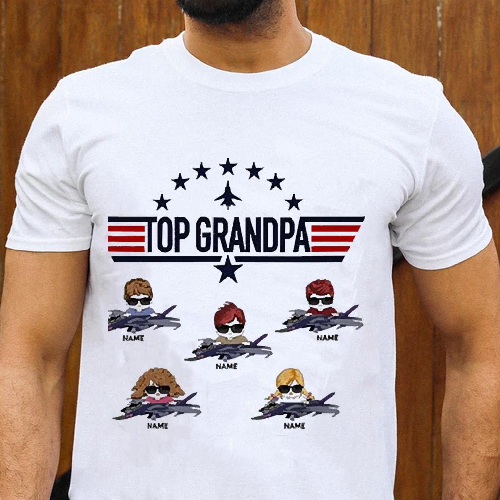 Gun Top Grandad Personalized Dad Shirt
