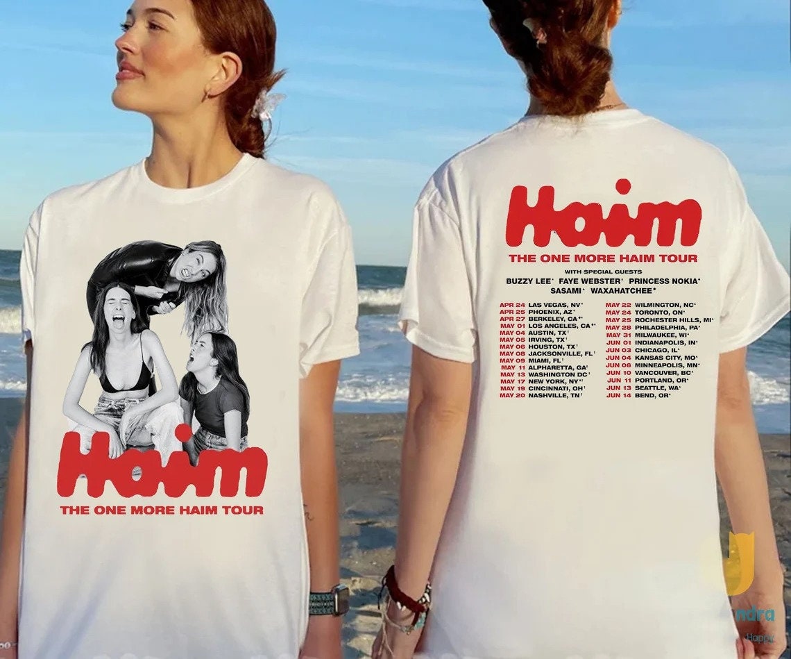 Haim The One More Haim Tour 2022 Double Sided Unisex T-Shirt