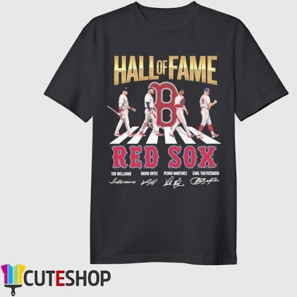 Hall of Fame Boston Red Sox Team Abbey Road Signatures Shirt
