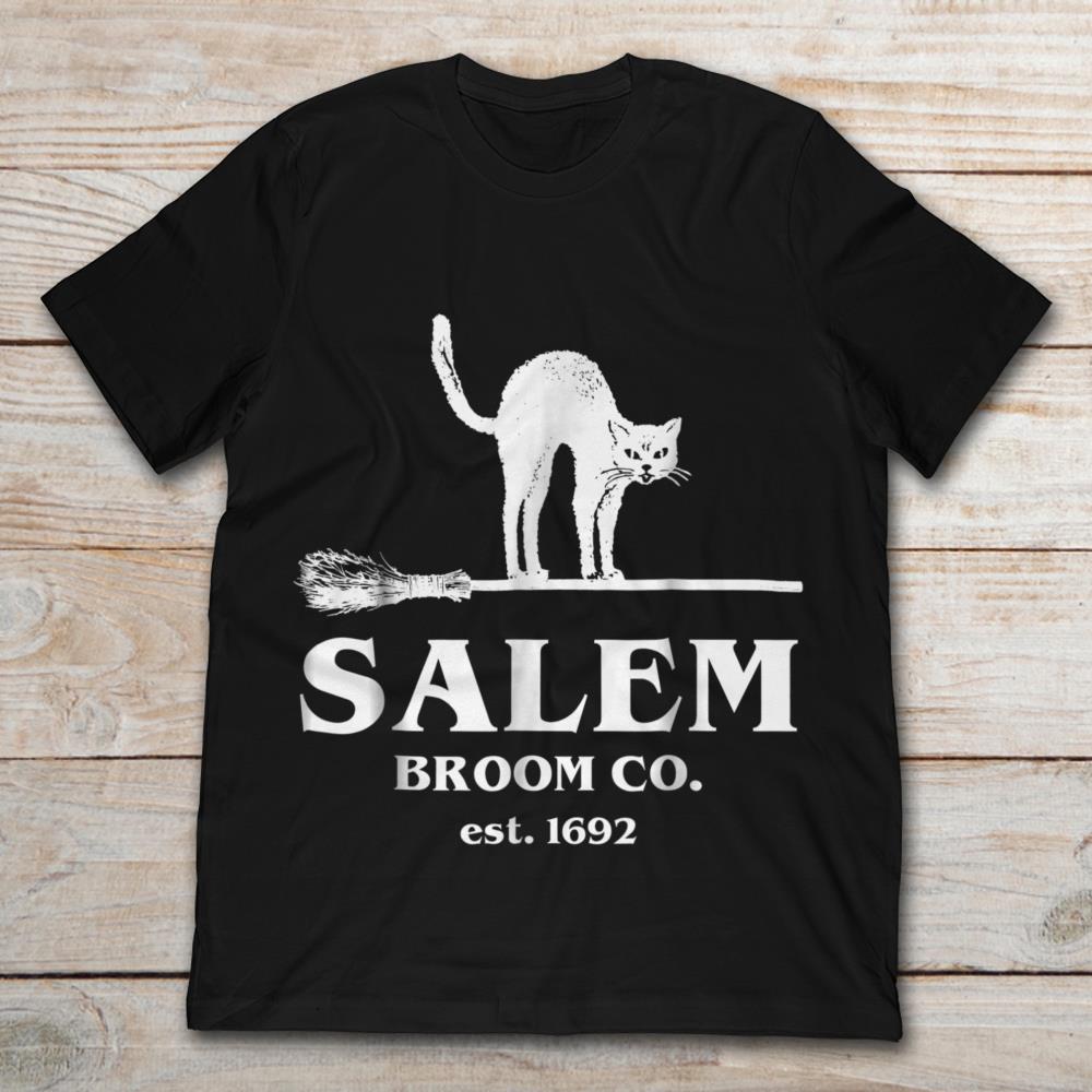 Halloween Cat Salem Broom Co. Est 1692