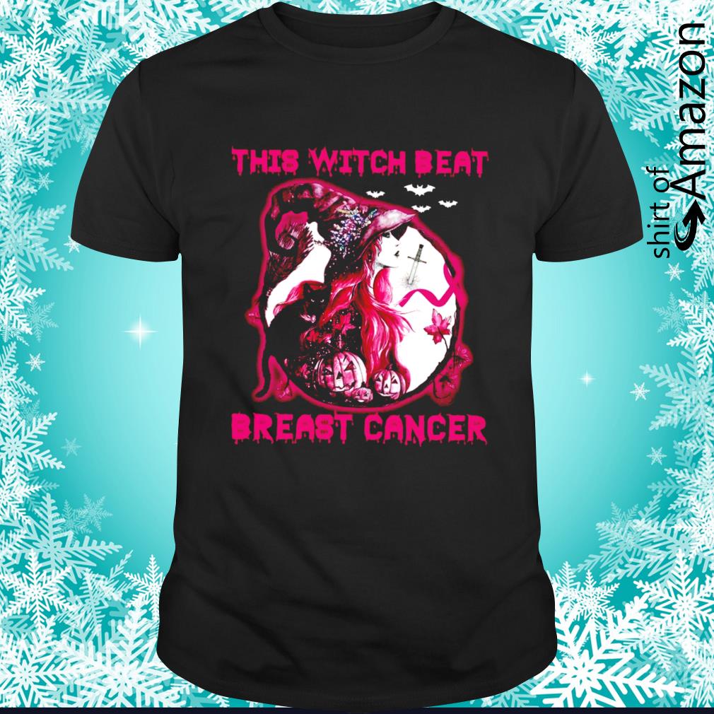 Halloween this witch beat breast cancer shirt
