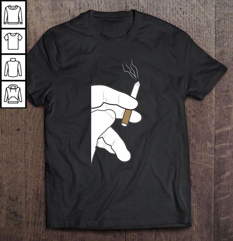 hands holding cigarettes Shirt