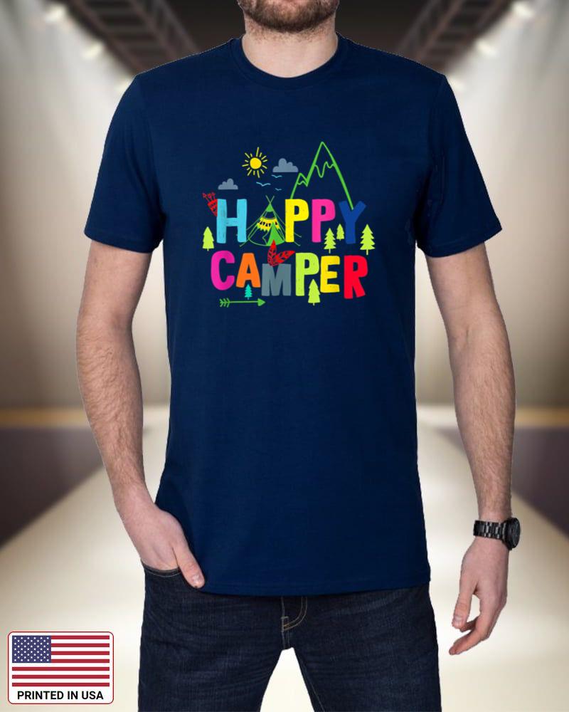 United States Forest Service Happy Camper USA Unisex Kids Youth Crew T Shirts 