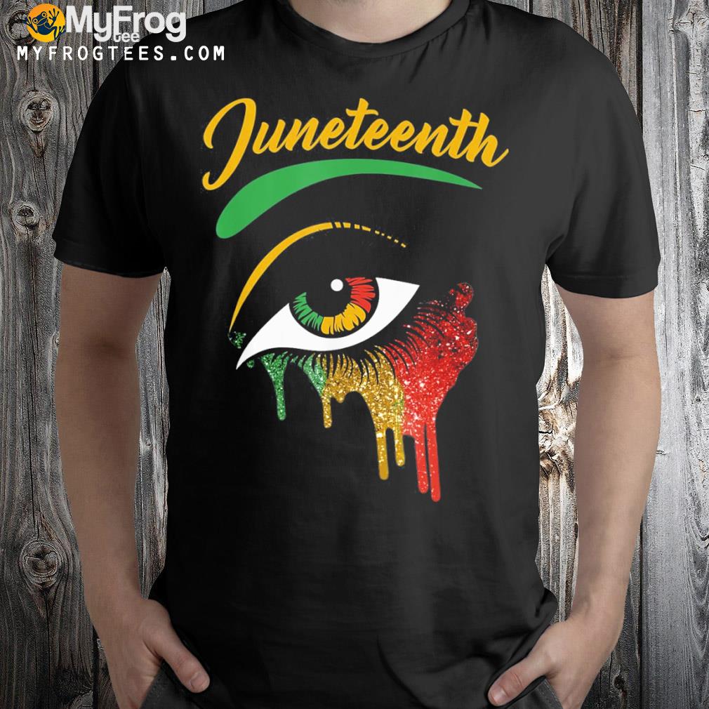 Happy juneteenth 1865 bright eyes melanin retro black pride shirt